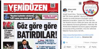 Arıklı'dan Atun'a: "KIB-TEK'teki borçların hesabını kendi bakanlarına soracaksın!"