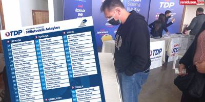 İşte TDP'nin adayları