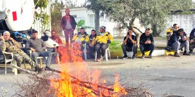 Lapta Belediyesi’ndeki iş bırakma eylemi devam ediyor