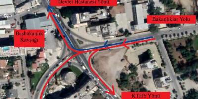 Başbakanlık kavşağı yeniden düzenlendi