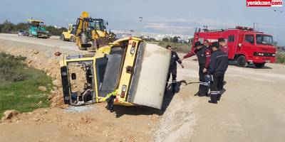 İş aracı devrildi