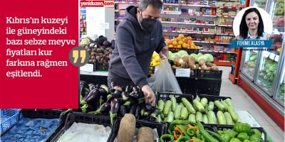 Kıbrıs’ın kuzeyi ile güneyindeki sebze meyve ‘alışveriş sepeti’:  Sebze- meyvede  FİYATLAR UÇUYOR!