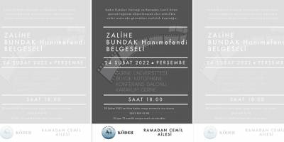 Zalihe Bundak belgeseli gösterilecek