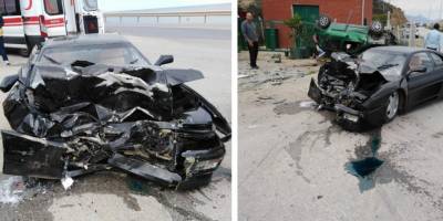 Girne-Tatlısu anayolunda korkutan kaza: Sürücü araç içerisinde sıkıştı