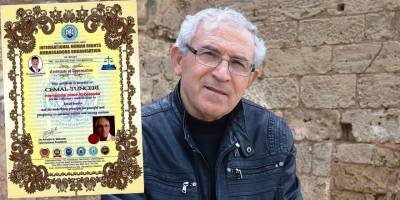 Cemal Tunceri'ye Uluslararası Barış Elçisi Sertifikası