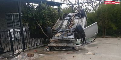 Turunçlu’da korkutan kaza