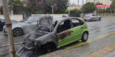 Seyir halindeki araç alev aldı