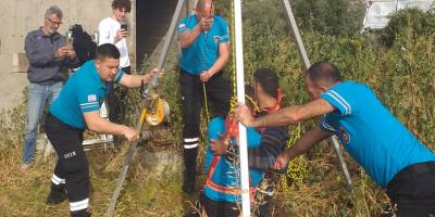 Kuyuya düşen kişi kurtarıldı