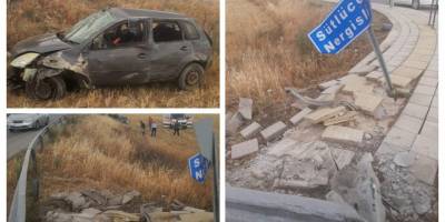 Serdarlı-Geçitkale anayolunda korkutan kaza!