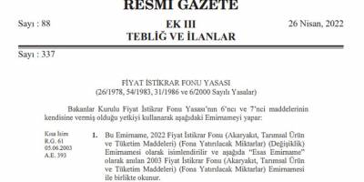 Yeni kararlar Resmi Gazete'de