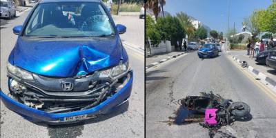 Alsancak'ta motosiklet kazası: 1 yaralı