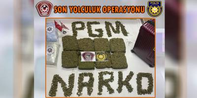 Ercan'da 11 kilo uyuşturucu, 1 tutuklu