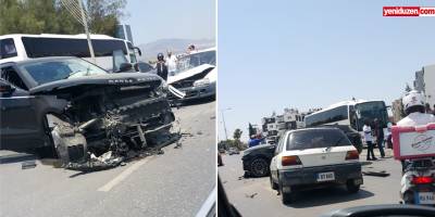 Gönyeli’de korkutan kaza   3 araç çarpıştı, 1 yaralı