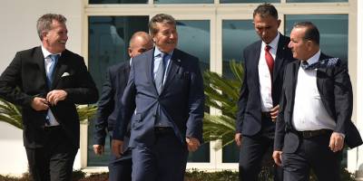 Üstel, Ankara’ya gitmek üzere adadan ayrıldı