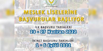 Meslek liselerine başvurular başlıyor