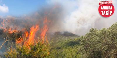 Mersinlik'te yangın: Köy tahliye ediliyor