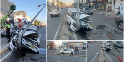 Ortaköy'de korkutan kaza!