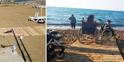 Güzelyalı Halk Plajı’nda“Engelsiz Denize Ulaşım Rampası” hizmete girdi