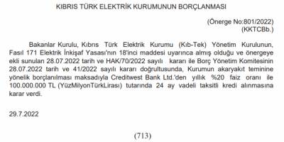 Kıb Tek’e yeni borç yükü: 100 milyon TL