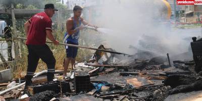 Gönyeli'de korkutan yangın