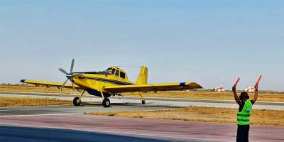 Yangın uçağı kaza geçirdi