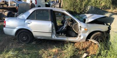 Ehliyetsiz sürücü yoldan çıktı: İtfaiye müdahale etti