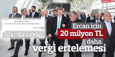 Ercan için 20 milyon TL daha vergi muafiyeti