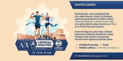 Lefkoşa Maratonu’nun 10’uncusu 23 Ekim’de düzenlenecek