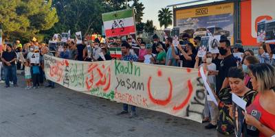 Mağusa'da İranlı kadınlarla dayanışma: Kadın, Yaşam, Özgürlük