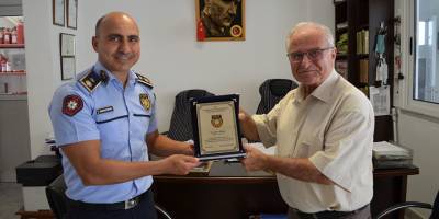 İtfaiye Haftası etkinlikleri kapsamında emekli itfaiyecilere plaket takdim edildi