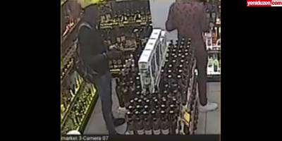 Hırsızlık market kamerasına takıldı