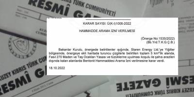 Yiğitler’de hammadde arama izni