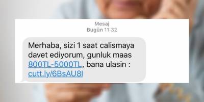 Şimdi de mesaj yoluyla dolandırıcılık!