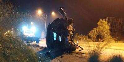 Ercan yolunda kaza: 2 ağır yaralı