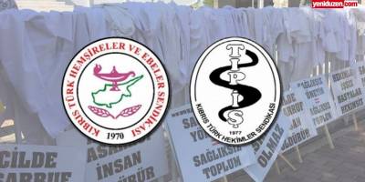 Sağlıkta örgütlü 2 sendika eylemde