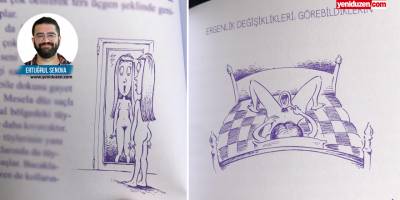 Regl tartışması. Talim Terbiye'ye göre: 'Cinsel organa  ayna tutma görseli, uygun değil'