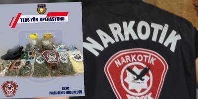 'Ters Yön' operasyonunda toplamda 1 kilo 850 gram uyuşturucu ele geçirildi