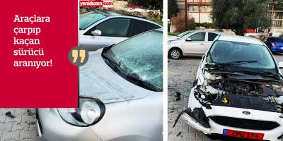 Önce araçlara sonra yaya çarptı, kaçtı