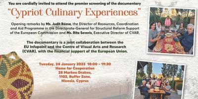 “Kıbrıs Mutfak Paylaşımları” belgeselinin ilk gösterimi yarın Dayanışma Evi’nde yapılıyor