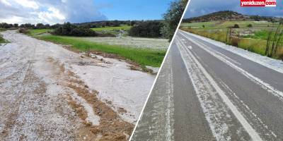 Karpaz beyaza büründü