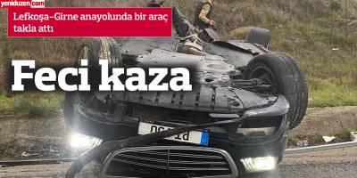 Yoldan çıktı, beton sete çarpıp, takla attı: 1’i ağır 2 yaralı