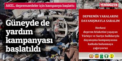 Güneyde de yardım kampanyası başlatıldı