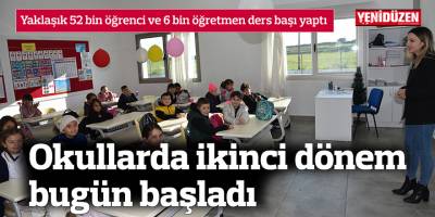 Okullarda ikinci dönem bugün başladı