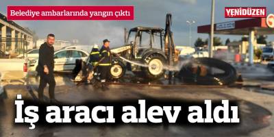 İş aracı alev aldı