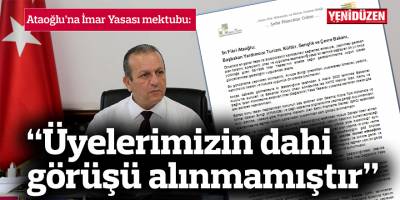 Şehir Plancıları Odası’ndan Ataoğlu’na İmar Yasası mektubu