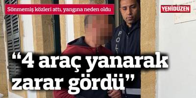 “4 araç yanarak zarar gördü”