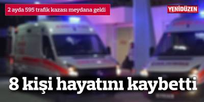 2 ayda 595 trafik kazası meydana geldi