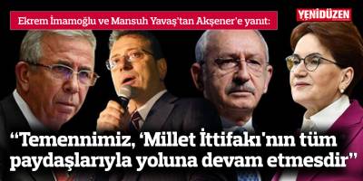 "Temennimiz, Millet İttifakı'nın tüm paydaşlarıyla yoluna devam etmesidir"