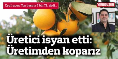 Cypfruvex ‘Ton başına 5 bin TL’ dedi, Üretici isyan etti: Üretimden koparız