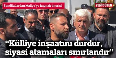 “Külliye inşaatını durdur, siyasi atamaları sınırlandır”